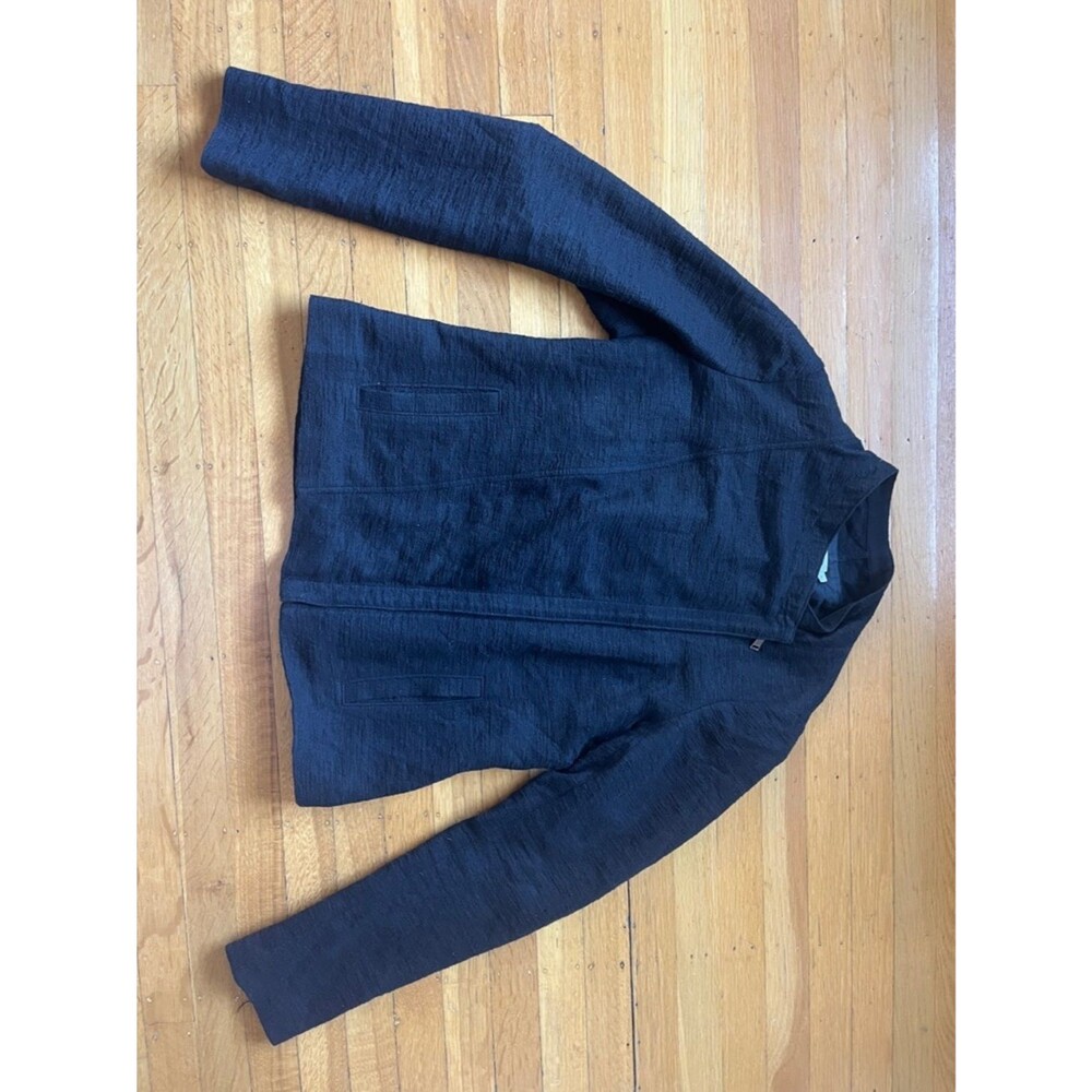 VINCE textured cotton black classic moto motorcycle jacket M goth normcore biker